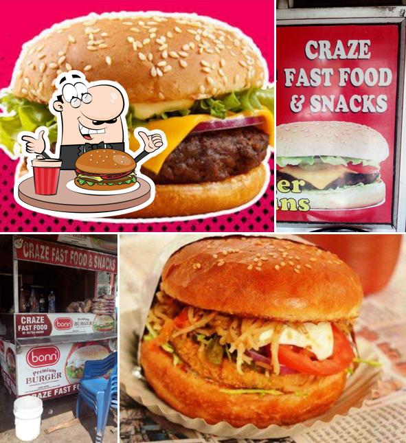 Order a burger at Craze Fast Food