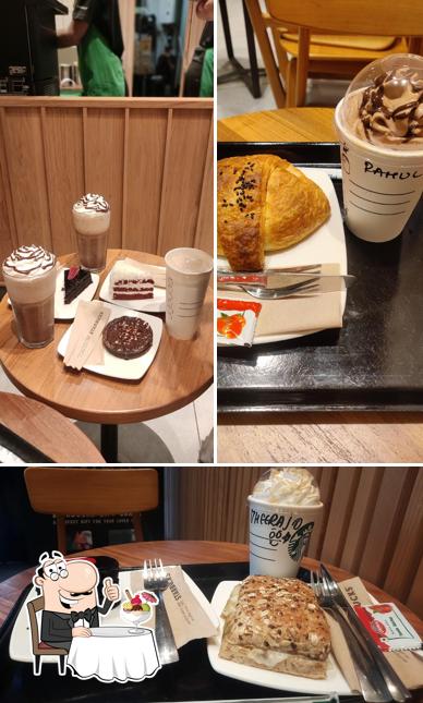 Starbucks provides a selection of desserts