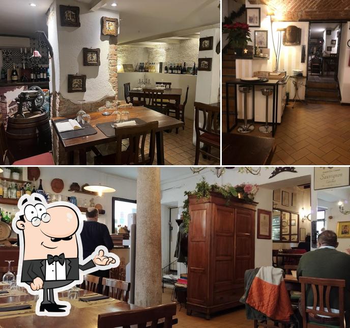 Gli interni di Osteria della Madonna da Peo