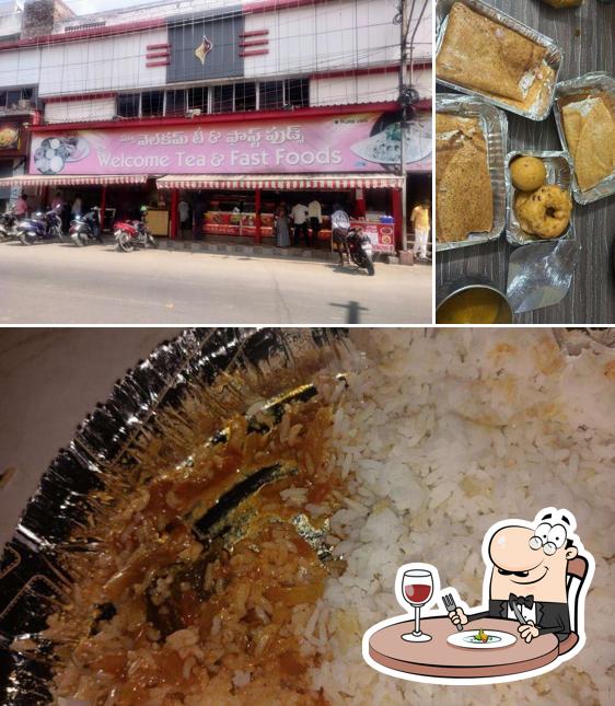 The image of food and exterior at New Welcome Tea & Fast Foods