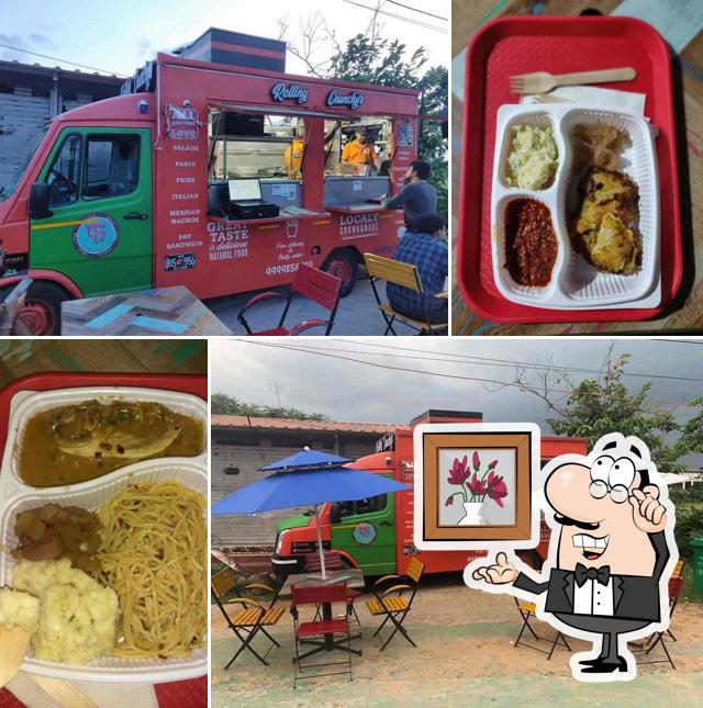 The interior of Rolling Crunchy’s Food Truck