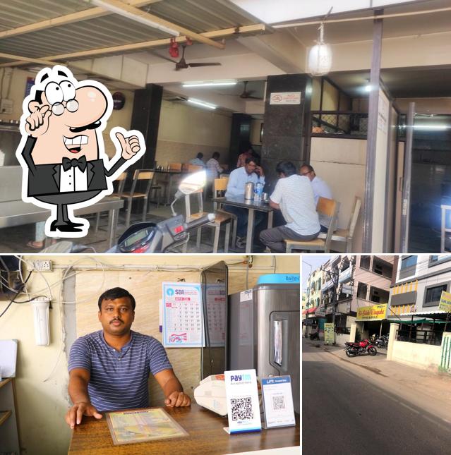 Take a seat at one of the tables at Sri Siddhi Vinayaka Tiffins&Meals
