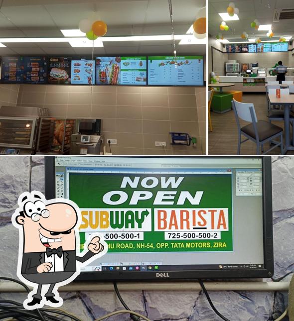 The interior of Subway