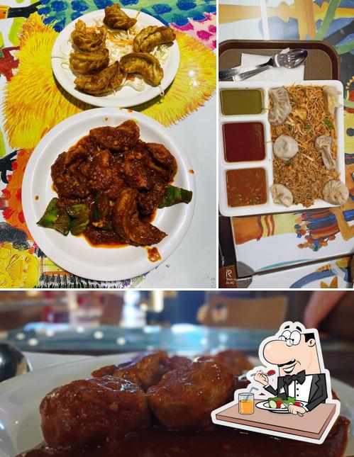 This is the photo depicting food and interior at WOW! Momo