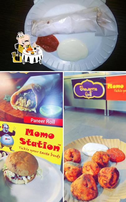 Food at Momo Station & Shawarma Grill