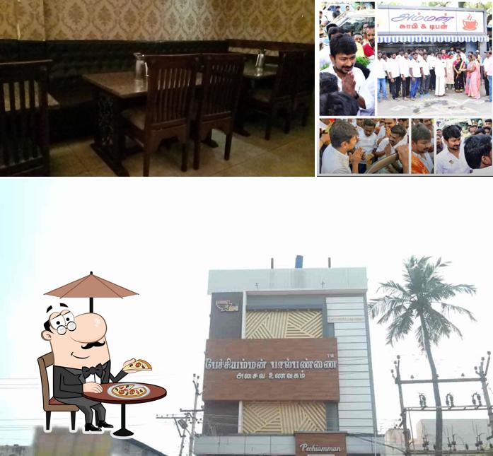 The picture of exterior and interior at Pechiamman Non-Veg Restaurant