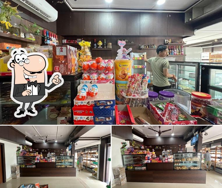 The image of LB's Bakery’s interior and food