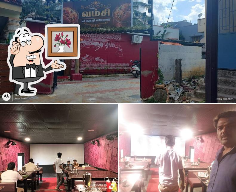 This is the picture displaying interior and exterior at VAMSI CHETTINAD BIRYANI