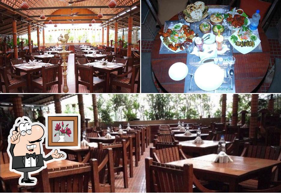 The interior of Aaranya Restaurant