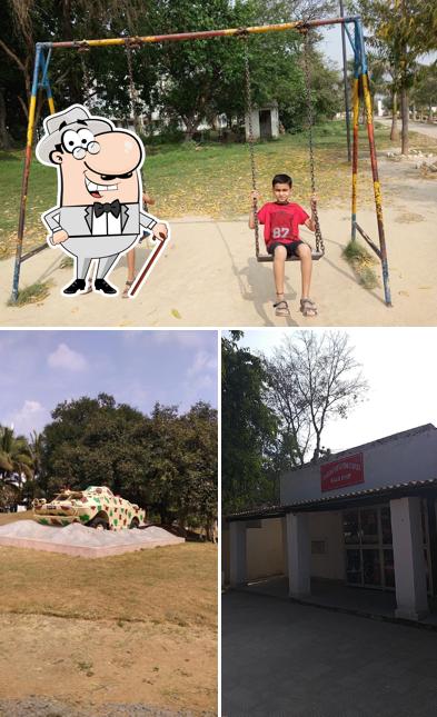 The photo of exterior and play area at Ram CSD CANTEEN