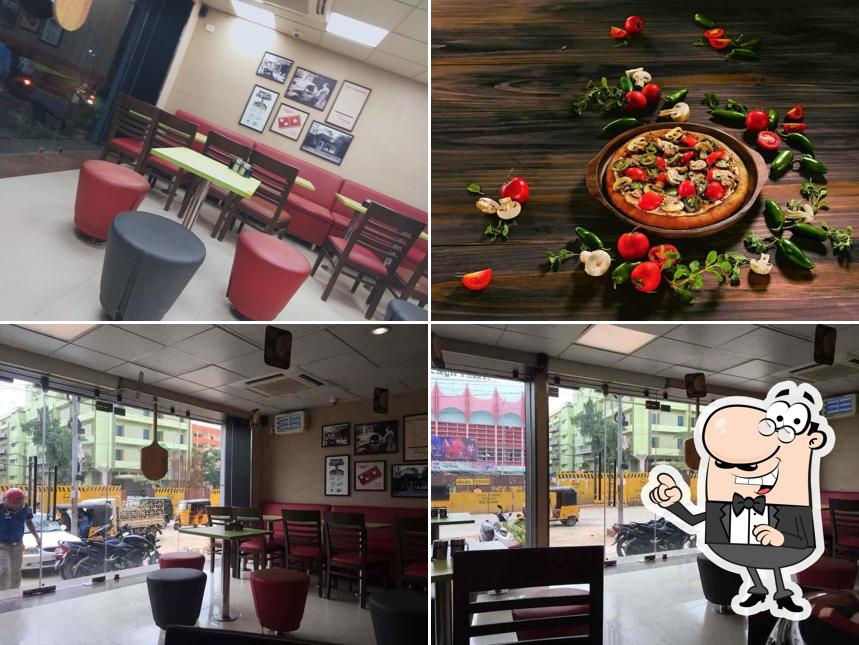 The interior of Domino's Pizza Akaram Village, Musheerabad