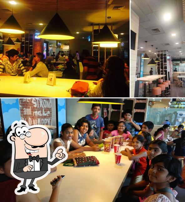 Take a seat at one of the tables at McDonald's Hub mall Goregaon