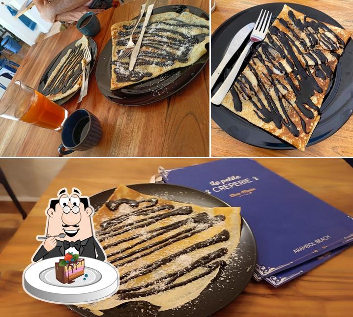 Chocolate cake at La Petite Creperie