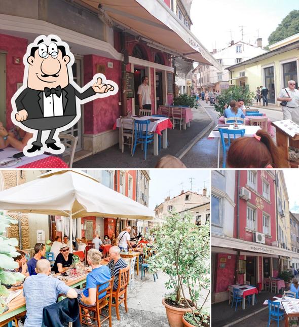 Gli interni di Restoran Momento