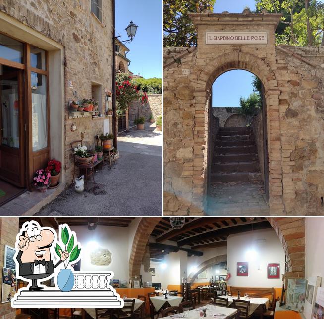 La foto della esterno e tavolo da pranzo di Birreria San Quirico