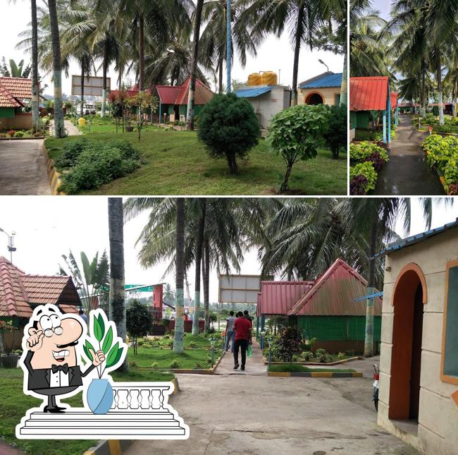 You can get some fresh air outside Rajath Family Garden Restaurant