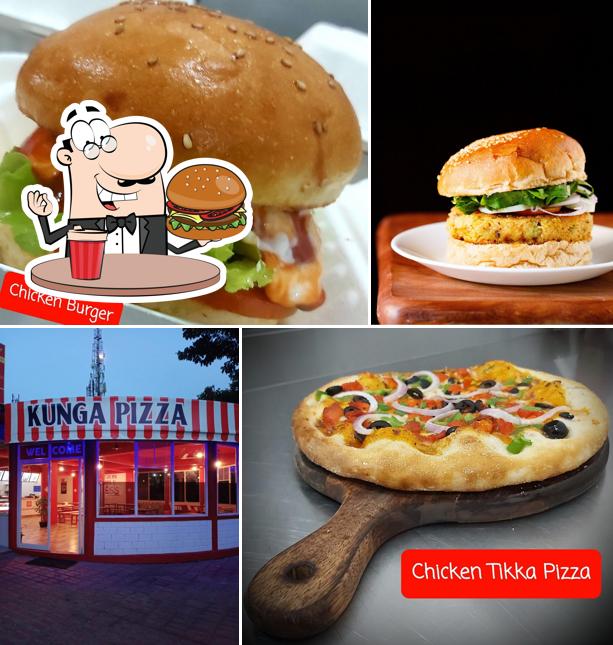 Get a burger at Kunga pizza & Café Golden Temple