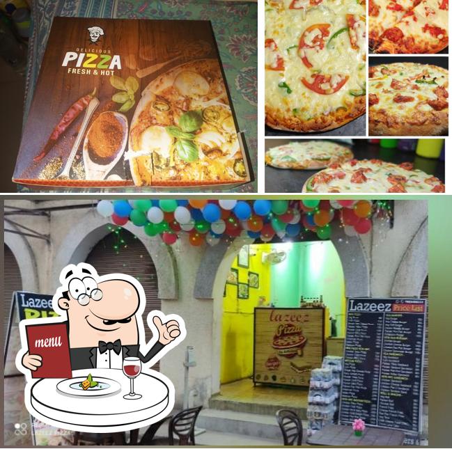 This is the image depicting food and exterior at लाजीज कैट्रर्स & पिज्जा