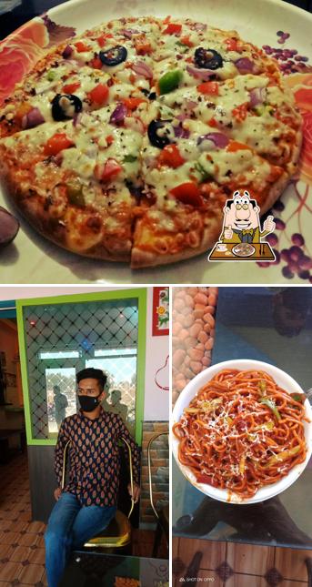 Order pizza at Greenleaf cafe