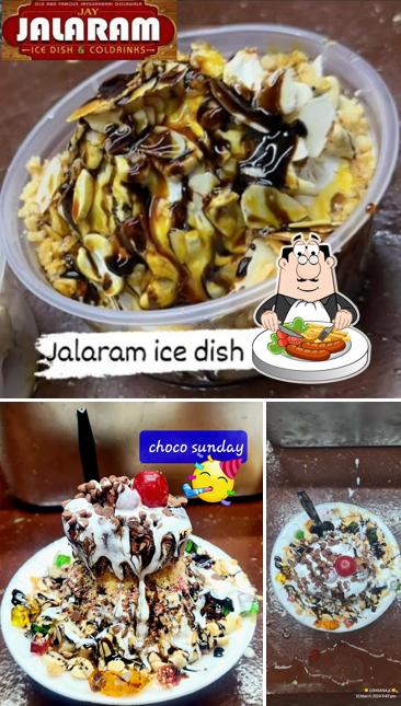 Jalaram Gola wankaner (ice dish and stick) is distinguished by food and interior