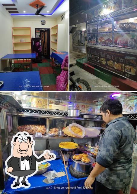 Check out the image depicting interior and food at Kailash Pav bhaji and Bhelpuri Center