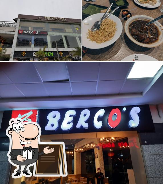 Check out the photo showing exterior and food at Berco's