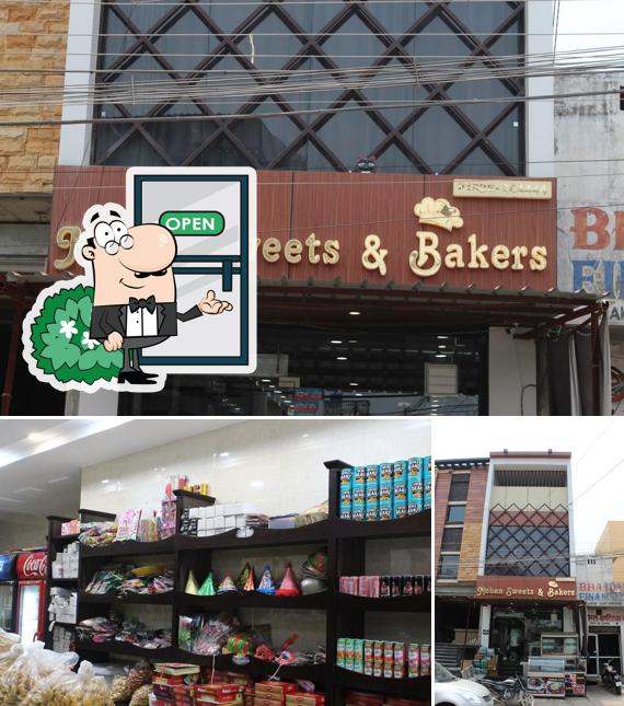 Take a look at the picture showing exterior and food at Mehan Sweets & Bakers -Best Restaurant/Sweets Shop in Nurmahal