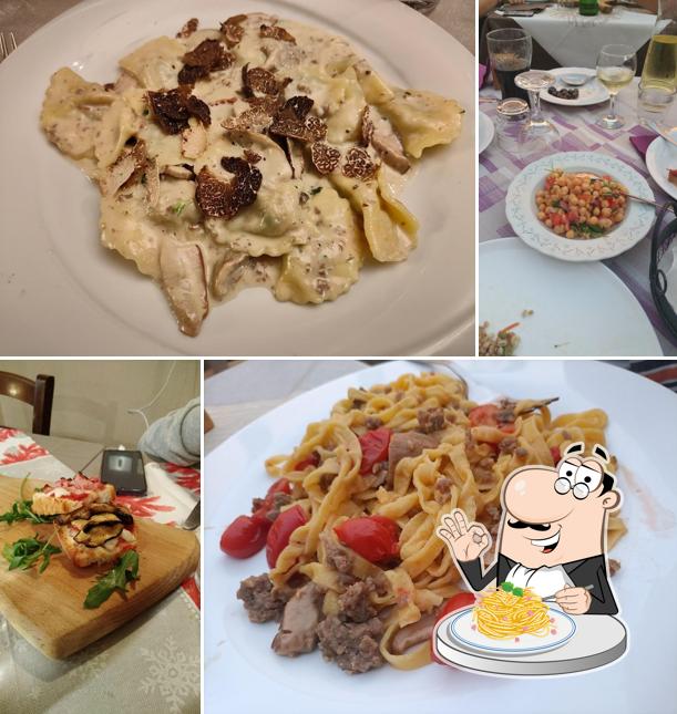 Spaghetti alla carbonara al Osteria nido dell'astore