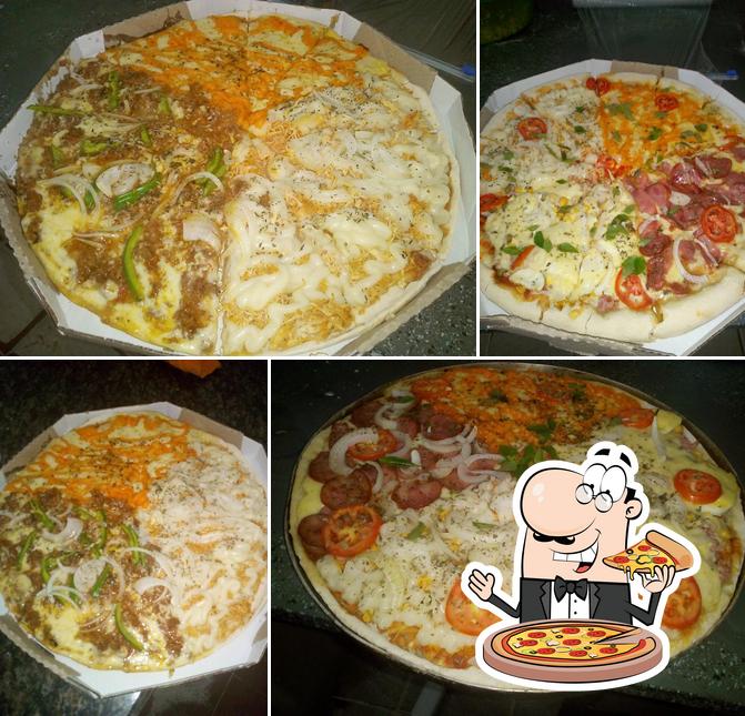 Pizza e brotinho do petrucio