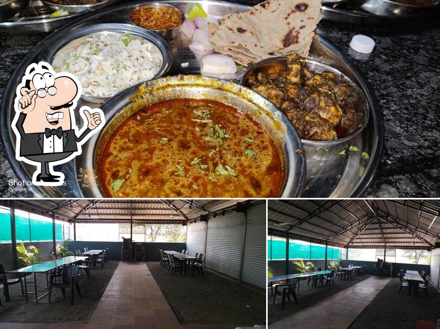 The restaurant's interior and meat