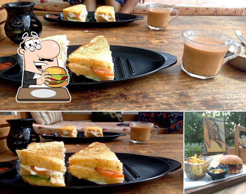 Order a burger at Saltamontes - Garden Cafe & Bar