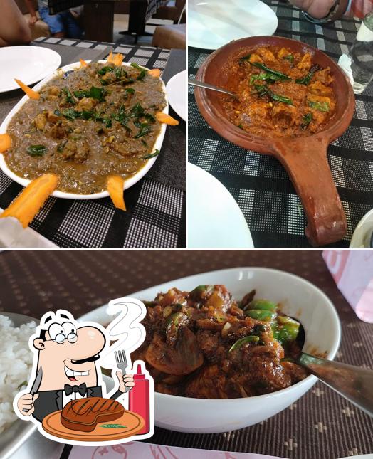 The Milestone Restaurant provides meat meals
