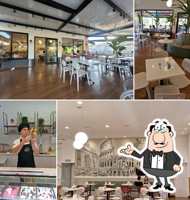 O interior do Gelato Borelli Taquaral