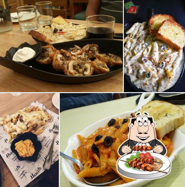 Food at Haristo Pizzeria