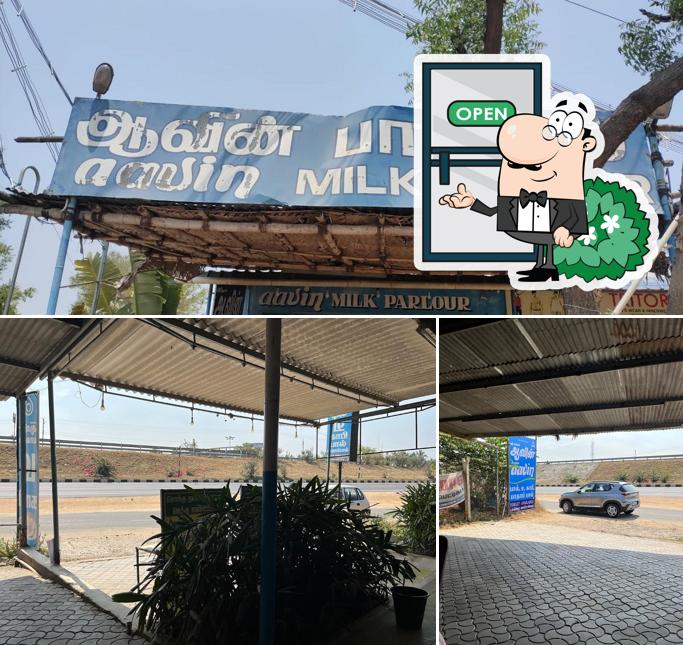 This is the photo displaying exterior and beverage at Aavin Milk Parlour