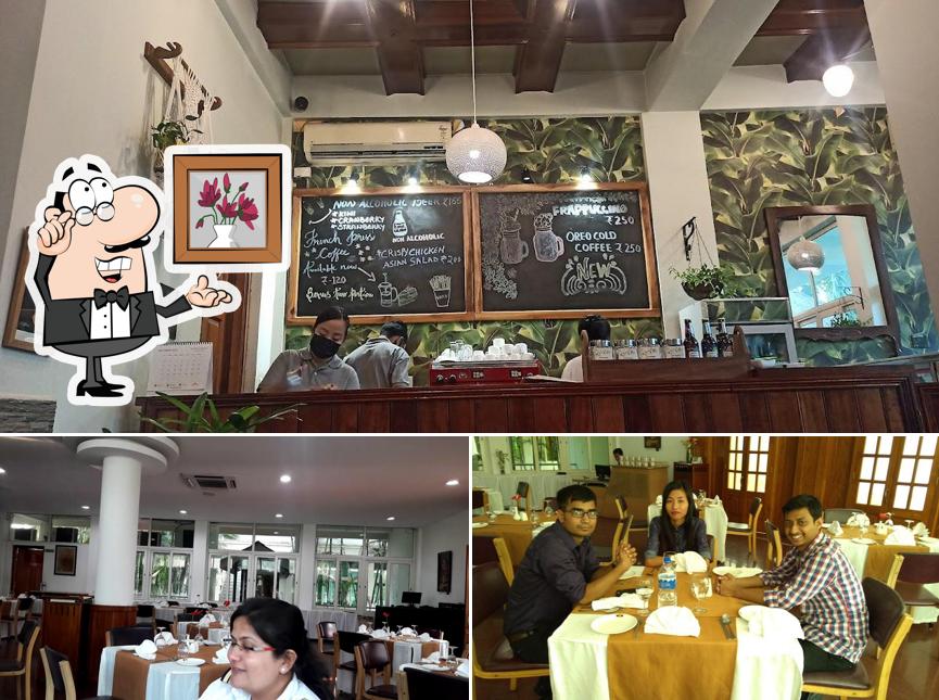 The photo of interior and blackboard at Chathe Restaurant