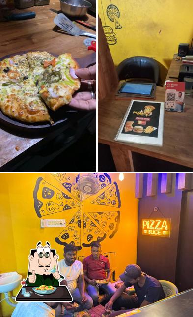 PIZZA SLICE is distinguished by food and interior