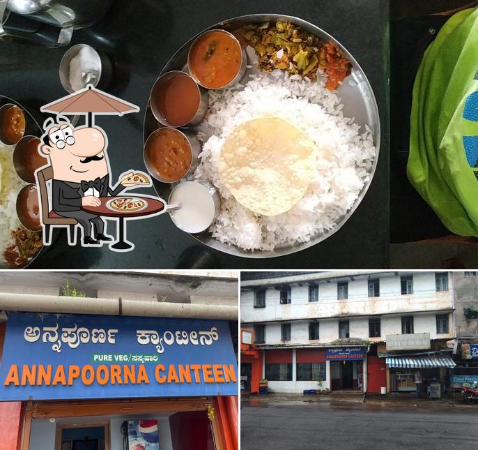 The picture of Annapoorna Canteen manipal’s exterior and food