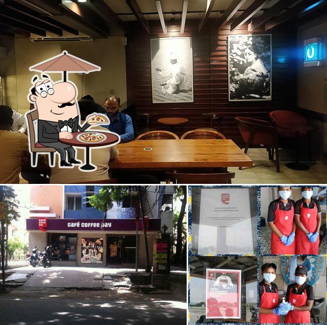 The restaurant's exterior and interior