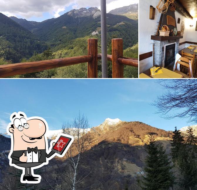 Tra le varie cose da Bar Ristorante Rifugio Arvogno Da Pio si possono trovare la esterno e interni