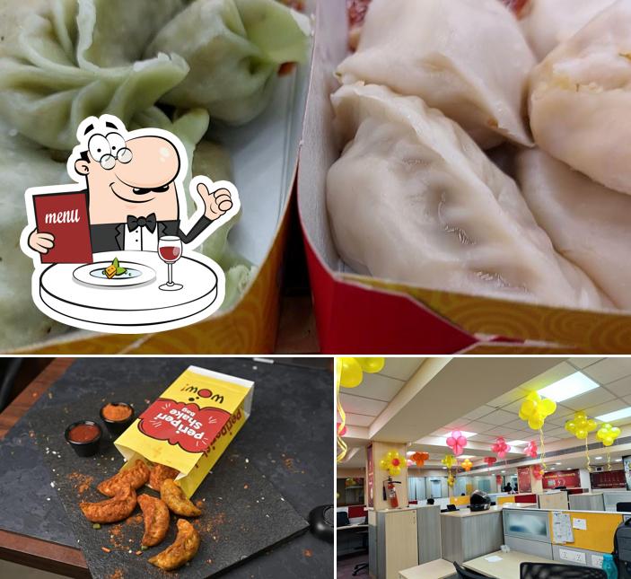 Check out the image showing food and interior at Wow! Momo