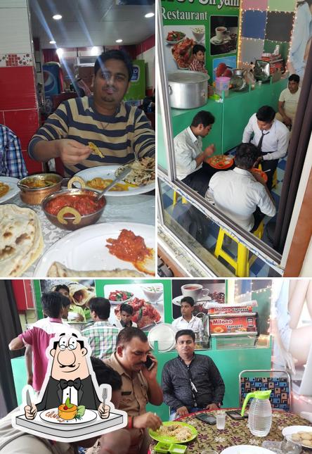 This is the image depicting food and interior at City Hot Biryani Restaurant