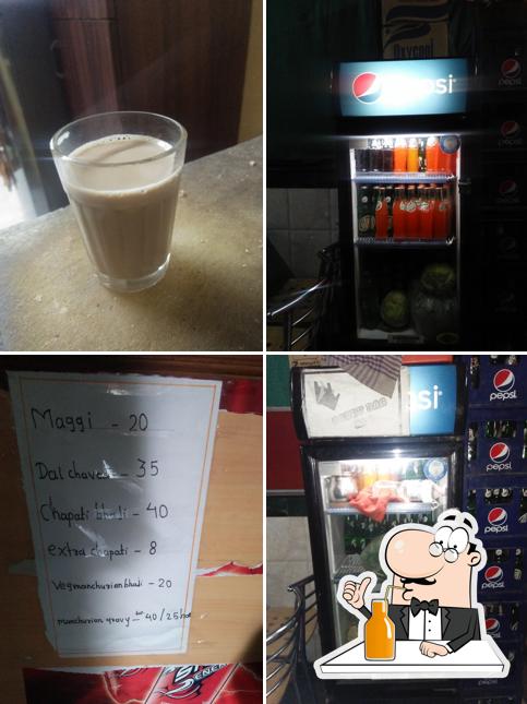 Enjoy a drink at Durga Snacks Center