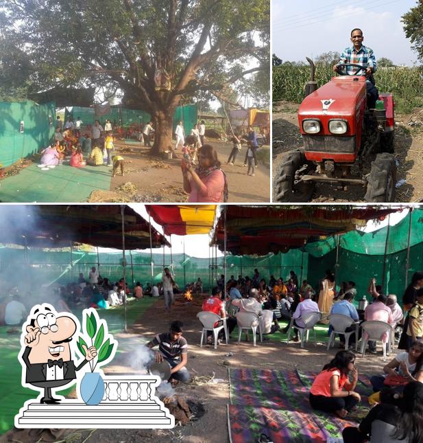 This is the picture depicting exterior and food at Kshirsagar hurda party