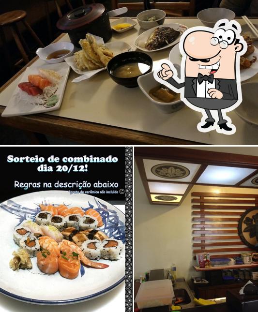 O interior do Restaurante Mussashino