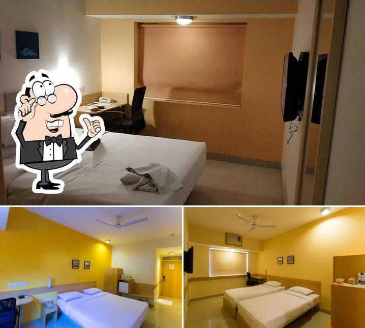 Take a seat at one of the tables at Ginger Mysore