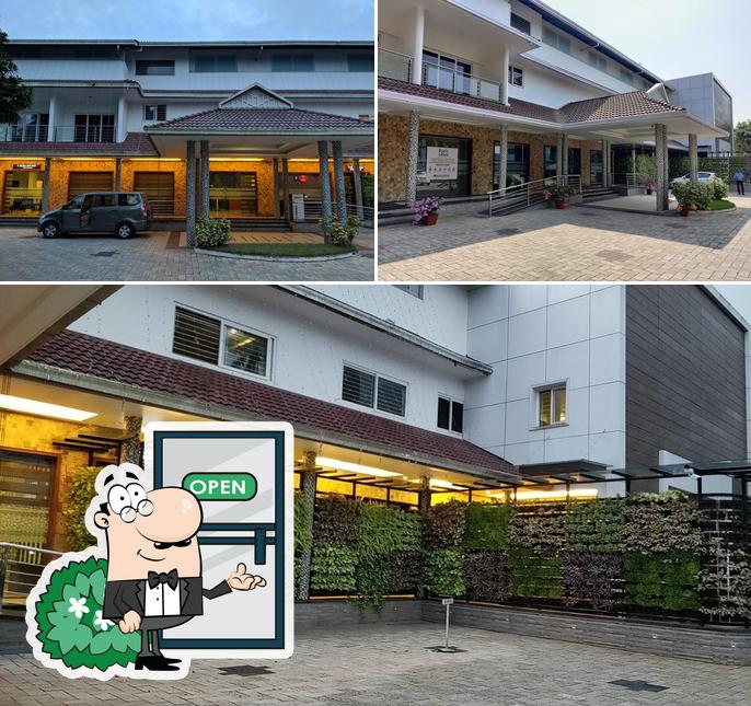 The exterior of Hotel Aswathy