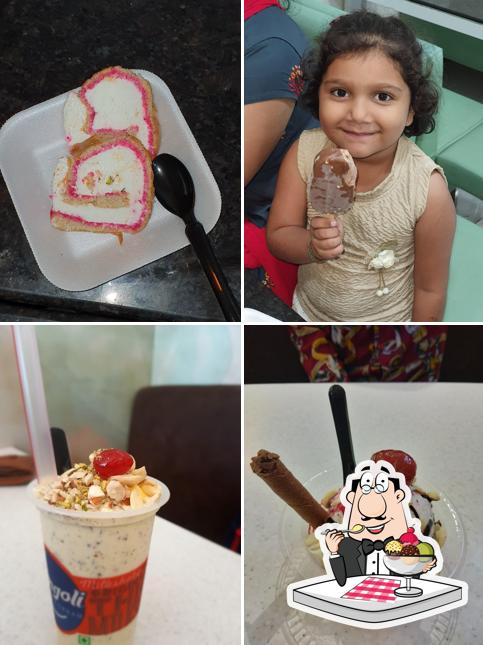 Rangoli Ice Cream Una offers a variety of desserts
