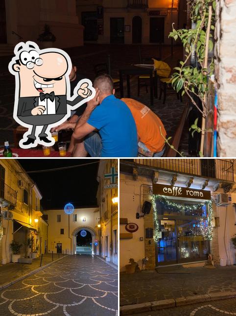 Tra le diverse cose da Caffè Roma si possono trovare la esterno e interni