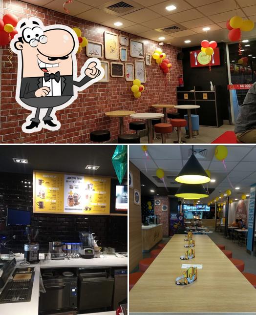 Take a seat at one of the tables at McDonald's